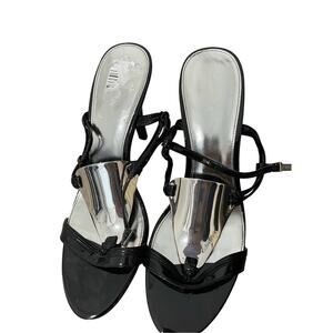 Calvin Klein Open Toe Strappy Rebel Heels SZ 8.5 Business Event Cocktail Elegant